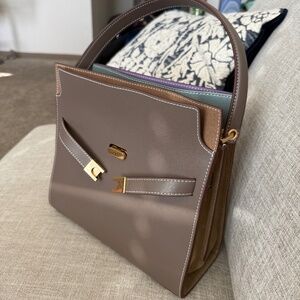 Tory Burch Lee Radziwill small double bag in Clam Shell